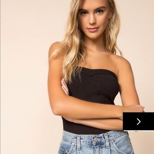Free People You Too Tube Top in Black BNWT